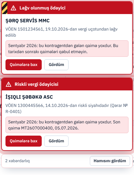 Qırmızı alarm kartları
